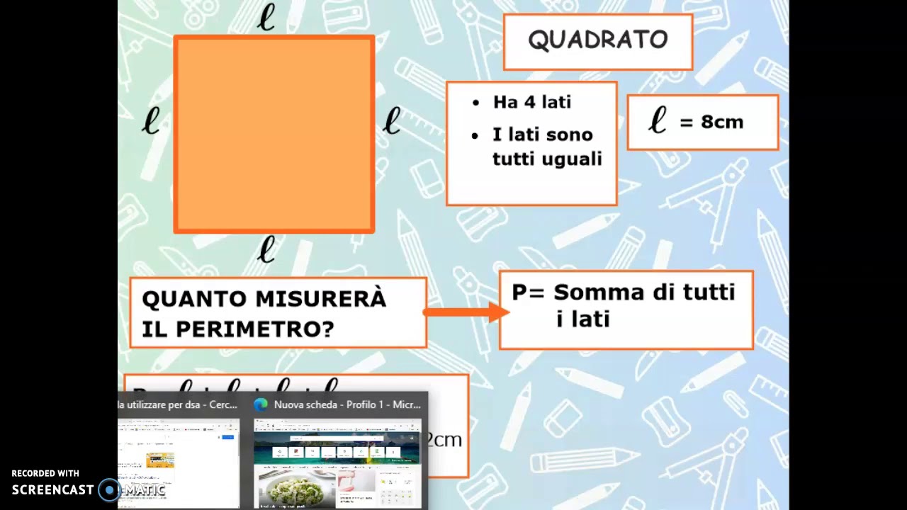 Il perimetro del quadrato e le rombo - YouTube