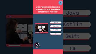 Which programming language is often used for developing mobile apps on the iOS platform? #shorts