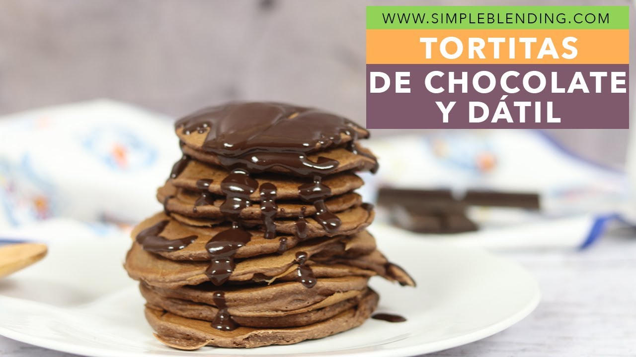 TORTITAS DE CHOCOLATE Y DÁTIL | Cómo hacer tortitas integrales | Tortitas sin azúcar