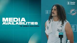 Te Greg Dulcich Meets With The Media | Miami Dolphins