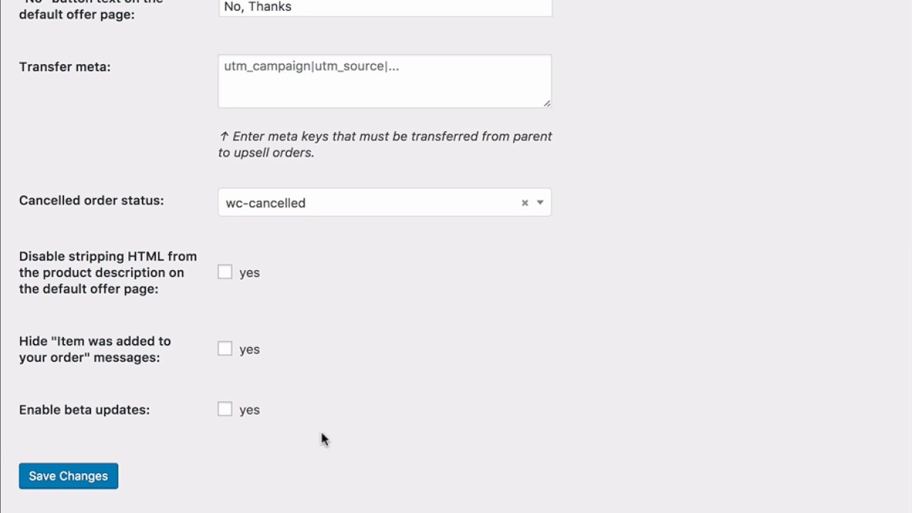 Woocurve One Click Upsells Update