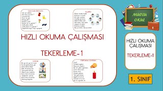 1. Sınıf Hızlı Okuma Çalışması | Tekerlemeler-1