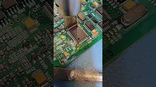 Flat Nozzle Of Hot Air On All Four Sides With Some Flux To Get This Component Of The Board#Electron