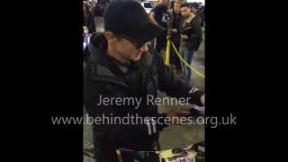 Jeremy Renner signing autographs for us at the Sundance Film Festival in January 2017