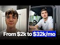 How I went from $2k to $32k/month.