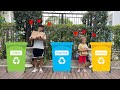 Лёва и Папа убирают мусор на улице. Поучительная история для детей, про распределение мусора.