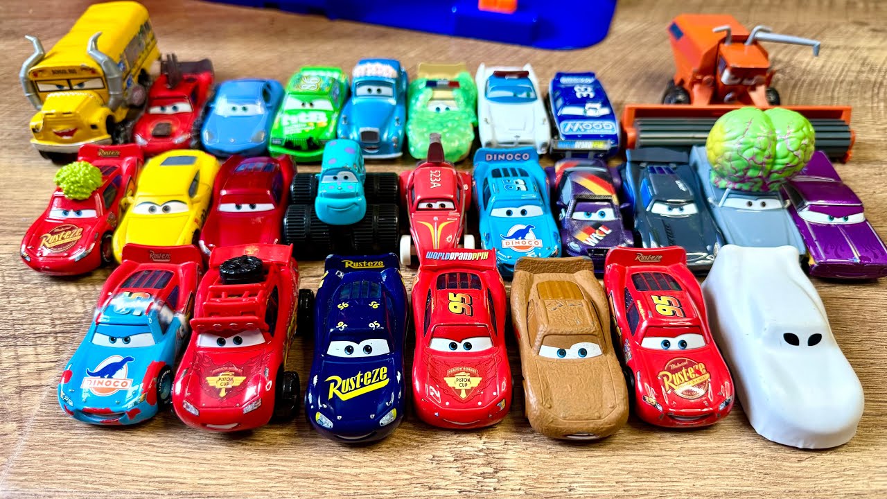Обзор игрушек Disney Cars | Молния Маккуин, Мэтр, Мучитель, Салли, Док Хадсон, Фриттер Мисс