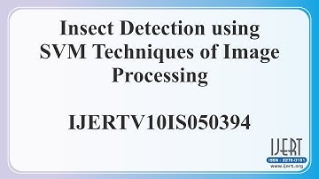Insect Detection using SVM Techniques of Image Processing
