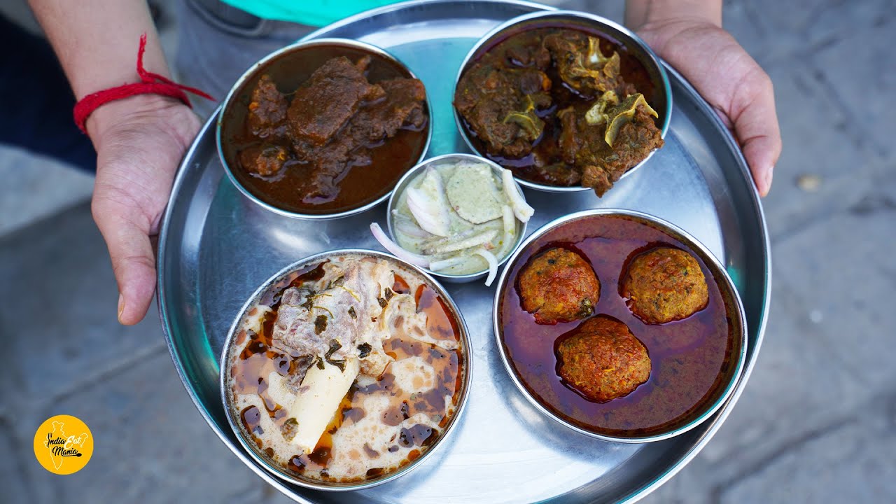 Jammu Famous Parasram Dhaba Ka Khatta Meat, Yakhni, Rogan Josh, Kofta and Much More l Street Food | INDIA EAT MANIA