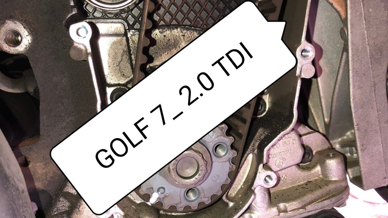 changement courroie distribution golf 7 2.0 tdi تغيير 7حزام محرك كولف 