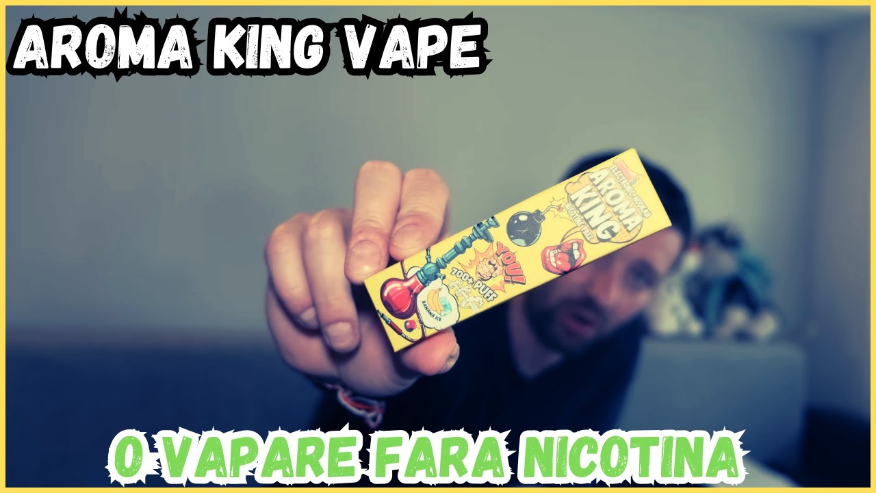 Un Vape De Unica Folosinta Pentru Baietii Care Vor Fara Nicotina - AROMA  KING BANANA ICE