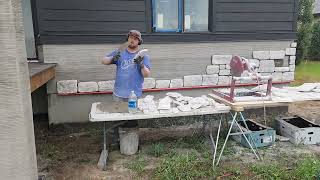 Installing thin venner stone. Information