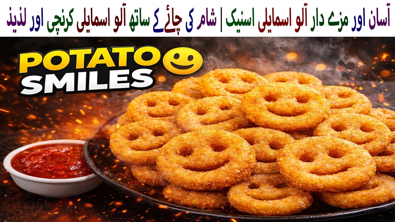 Potato Fried Smiles Recipe | Crispy Smiley Potato Snacks At Home!