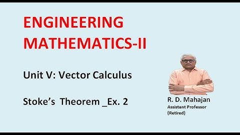 Stokes theorem Example-2  I Vector Calculus I Engineering Mathematics