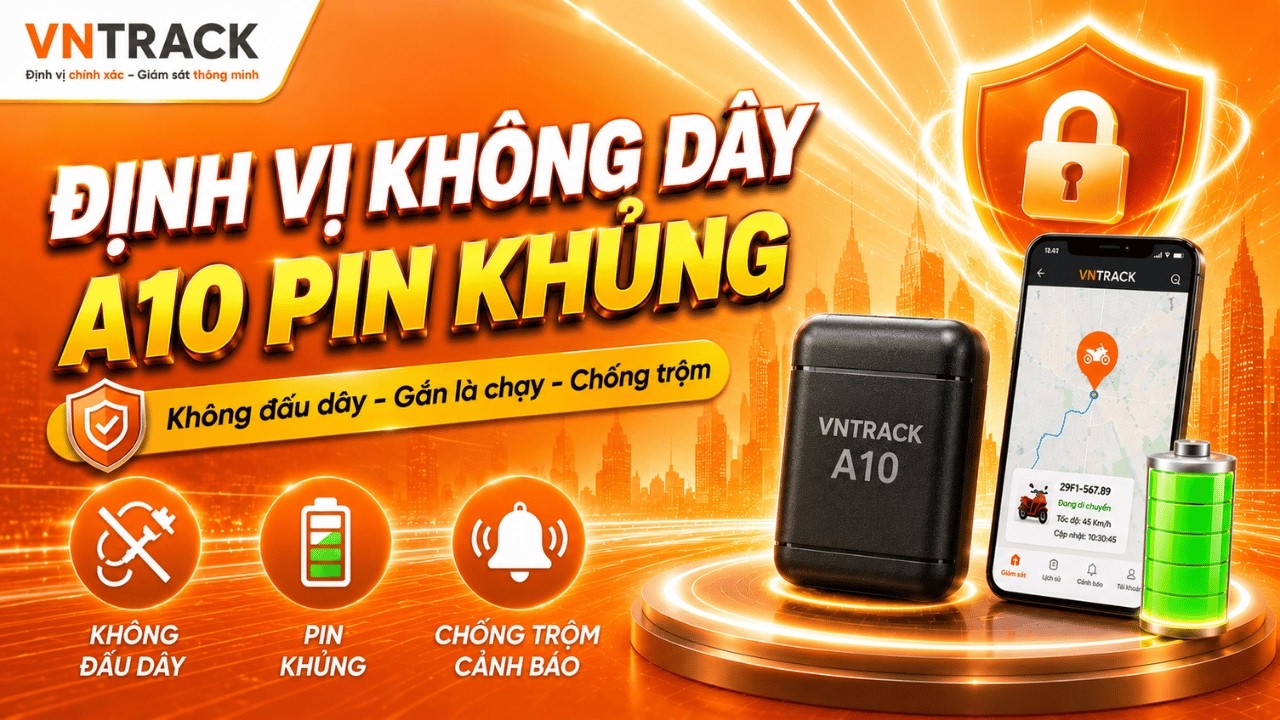 Ảnh bìa video định vị không dây A10 pin 10000mAh chống trộm không đấu dây