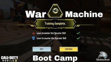 Completing War Machine Boot Camp Challenge | Operator Skill Cod Mobile