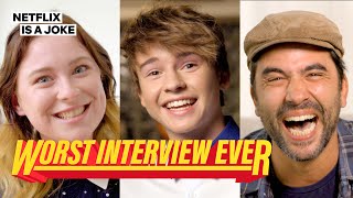 Lost In Space Cast Prank Each Other | Worst Interview Ever