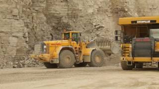 Volvo L350F in a limestone quarry