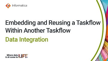 Embedding and Reusing a Taskflow Within Another Taskflow in Data Integration