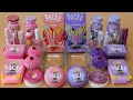 Mixing”Pink VS Lavender” Eyeshadow and Makeup,parts,glitter Into Slime!Satisfying Slime Video!★ASMR★