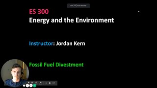 ES 300 - Fossil Fuel Divestmnet - The role of capital and institutional investors
