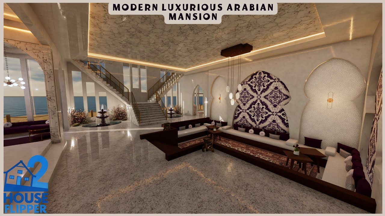 House Flipper 2 | Building a Modern Luxurious Arabian Mansion | Sandbox Mode | Full Video & Tour