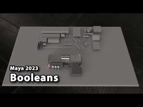 (NEW for Maya 2023) Interactive Poly Booleans Demo Preview