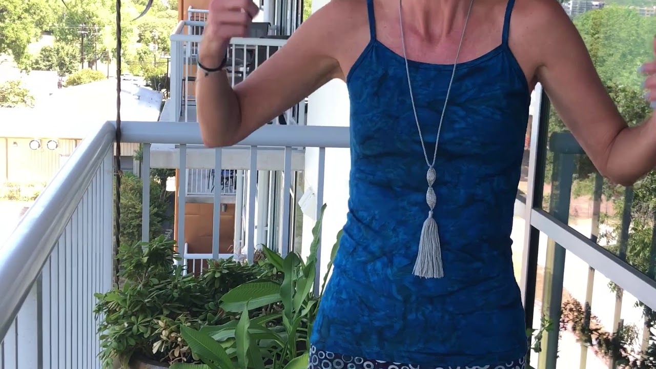 Batik Tank Top Marbled Azure