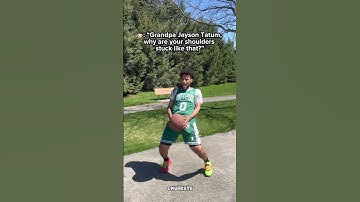 Jayson Tatum’s sus jumpshot release  🏀🤣 #basketball #shorts
