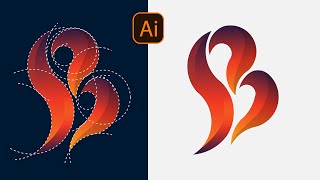 Logo Design In Illustrator | How to create B logo using circles