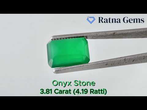 Product Video for: Onyx Stone (Onex Ratna) 3.81 Carat (4.19 Ratti) Octagon Cut