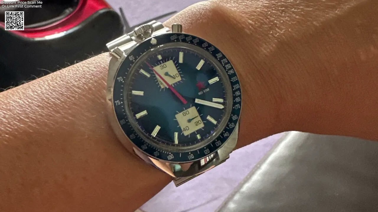 RED STAR 42mm Bull Head Chronograph Mechanical Watch Unboxing & Review Aliexpress