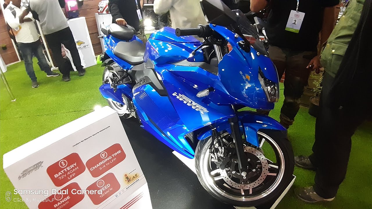 Evolet Hawk Electric Sportbike Launch Auto Expo Walkaround Evolet