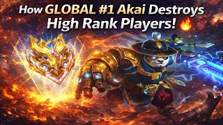 How GLOBAL #1 Akai Destroys High Rank Players! 🔥 Mobile Legends 
