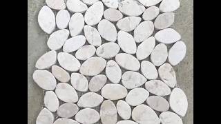 Celebrity TOP Pebble Tile - Lovina White Sliced Flat Medium Ellipse Oval Marble Mosaic www.toppebbletile.com Net Worth
