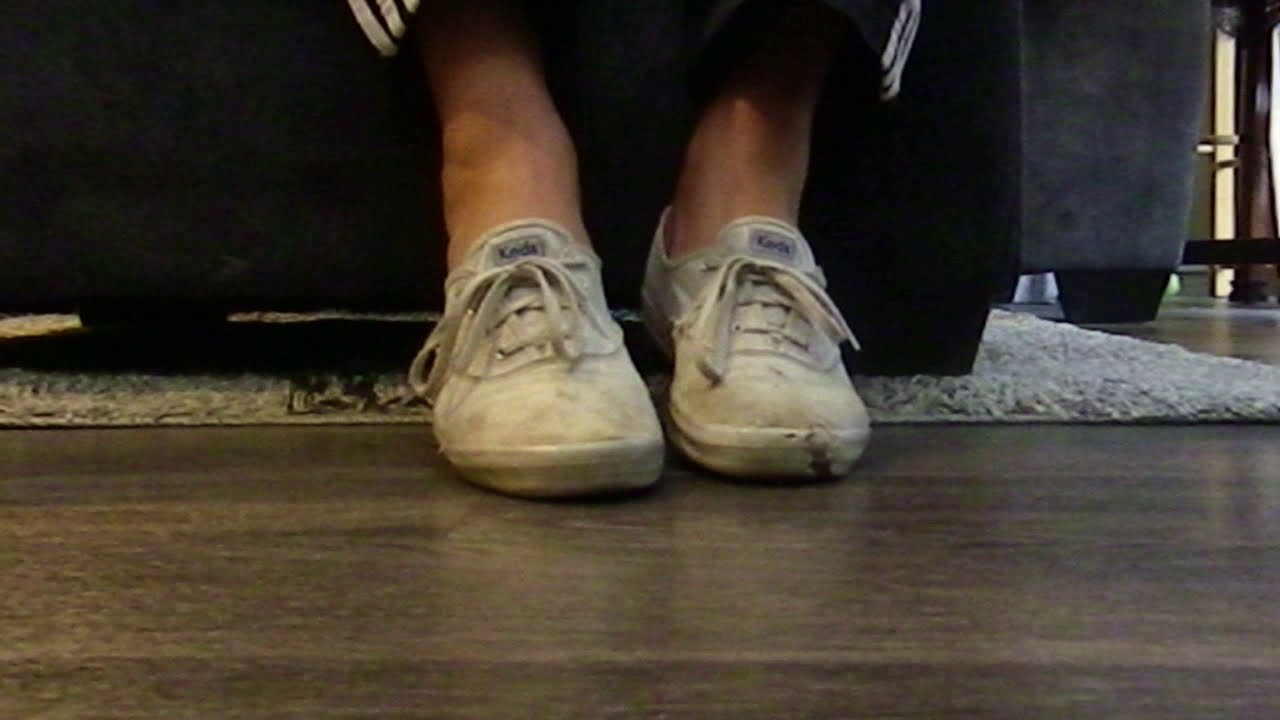 Keds White and Worn without Socks - YouTube