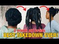 BEST braid takedown after 2 MONTH protective style NO BREAKAGE & MAXIMUM length retention #takedown
