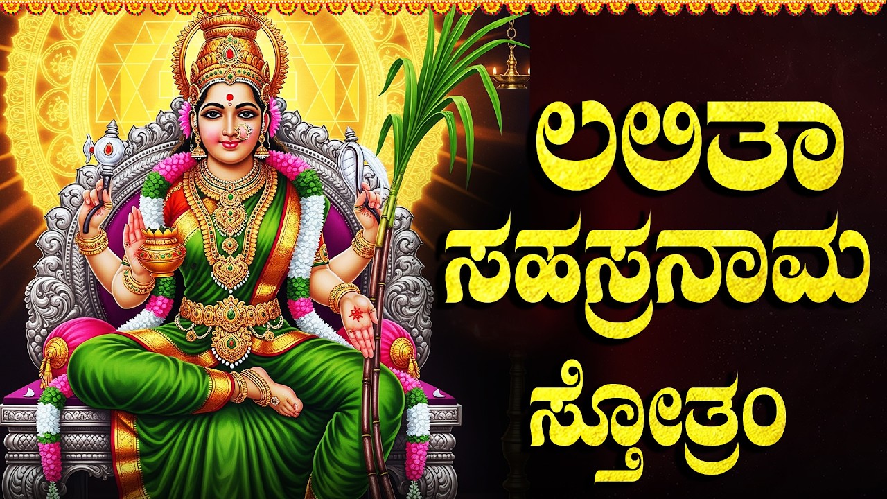 ಈ ಹಾಡುಗಳನ್ನು ಕೇಳುವುದರಿಂದ ನಿಮಗೆ ಎಲ್ಲಾ ರೀತಿಯ ಸಂಪತ್ತು ಸಿಗುತ್ತದೆ🙏 | Powerful Lalitha Sahasranama Stotram