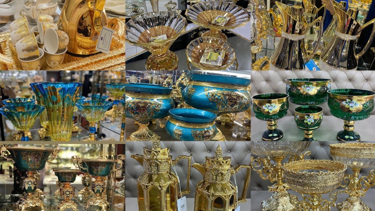 Beautiful fancy crockery items  Dinner sets  | Stylish  crockery items Beautiful colourful crockery