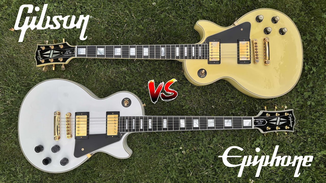 Gibson vs Epiphone Inspired by Gibson Custom LP Custom Alpine White
