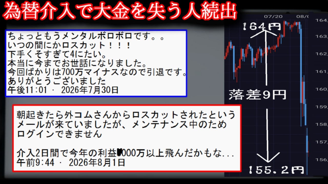【投資の怖い話】為替介入が発動 大金を失う人が続出【ゆっくり】