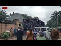 A truckload of Police officers arrives Soludo's polling unit in a truck