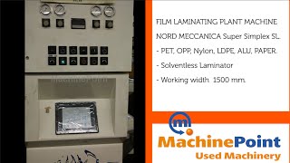 Nord Meccanica Super Simplex Sl Used Film Laminating Plant Machines Machinepoint