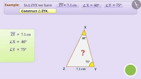 Construction of a triangle based on ASA criterion  | Part 2/3 | English | Class 7