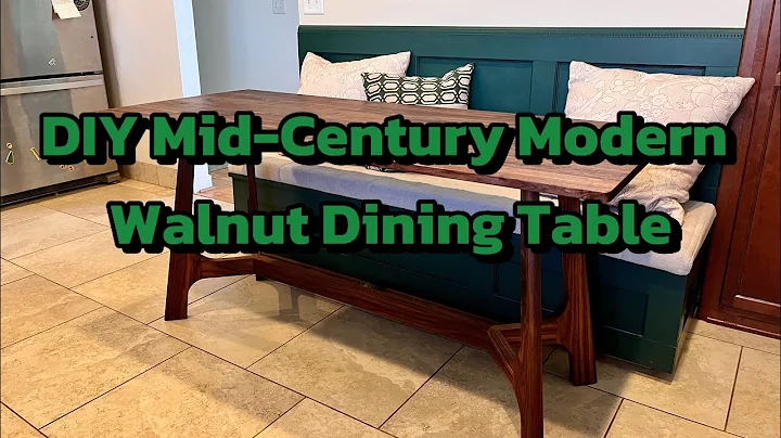 DIY Mid Century Modern Walnut Dining Table | Step-by-Step Build
