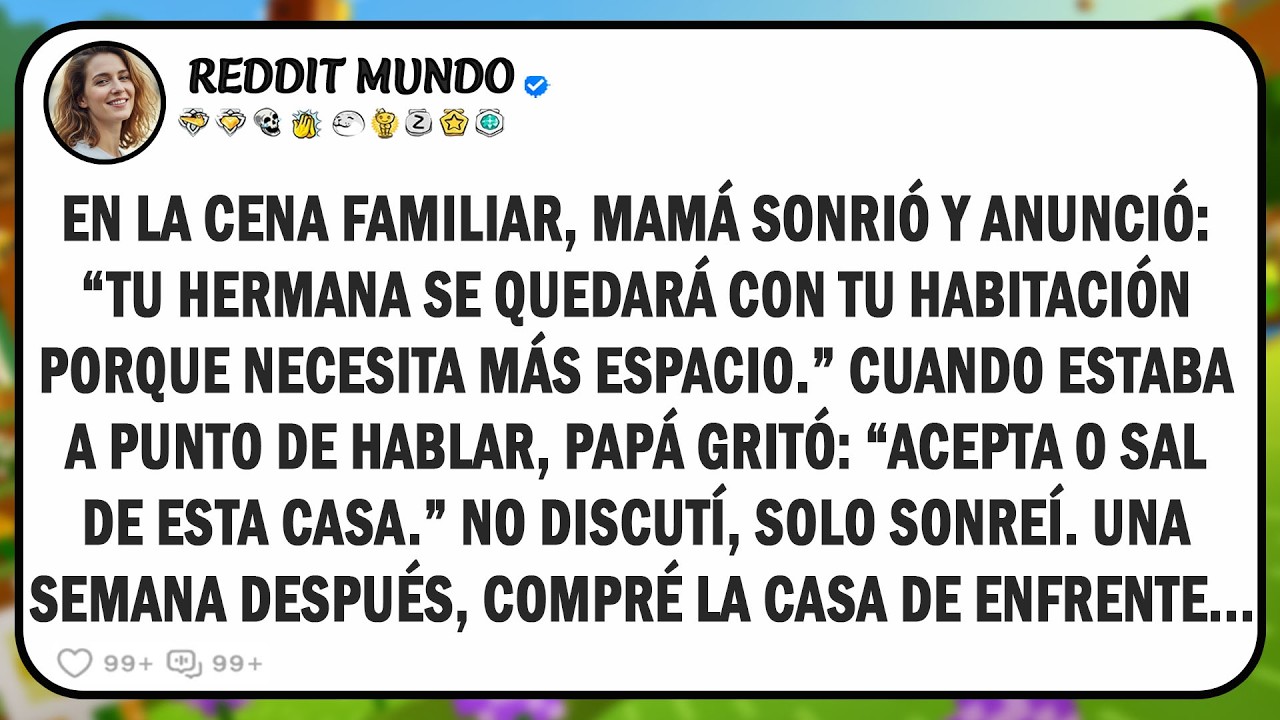 En la cena familiar, mis padres gritaron: “Renuncia a la habitación o sal de esta casa…” Yo elegí…