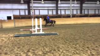 Ruby cantering left