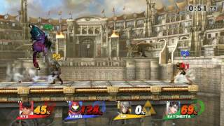 Super Smash Bros Wii U Online Battle Ryu vs. Samus vs. Link vs. Bayonetta