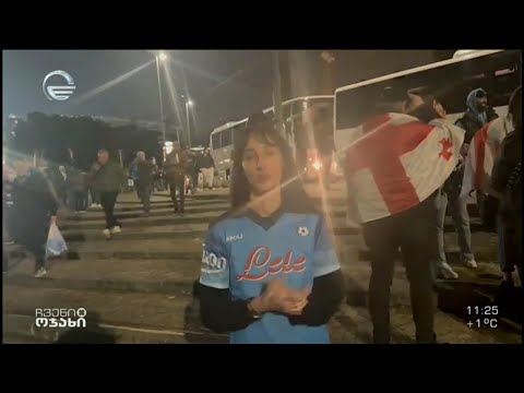 საფეხბურთო ზეიმი ნეაპოლში - რუსკა მაყაშვილის ჩართვა ნეაპოლიდან