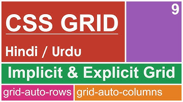 CSS Grid Implicit & Explicit Grid Tutorial in Hindi / Urdu